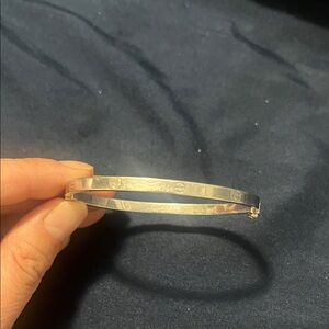 Elegant Silver Love Bangle
